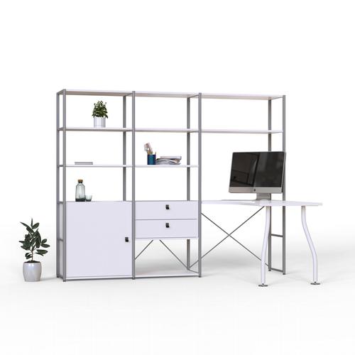 貓王家具鋼木家具組合書(shū)桌鋼木書(shū)桌書(shū)架自由組合diy家具